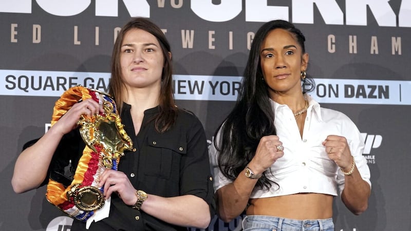 Katie Taylor (left) and Amanda Serrano clashed in April last year