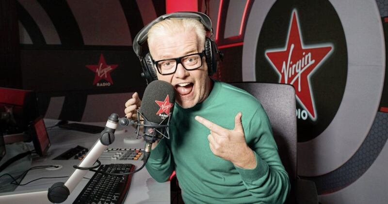 DJ and presenter Chris Evans in action. Picture courtesy of the Chris Evans Breakfast Show on Virgin Radio, with Sky 
