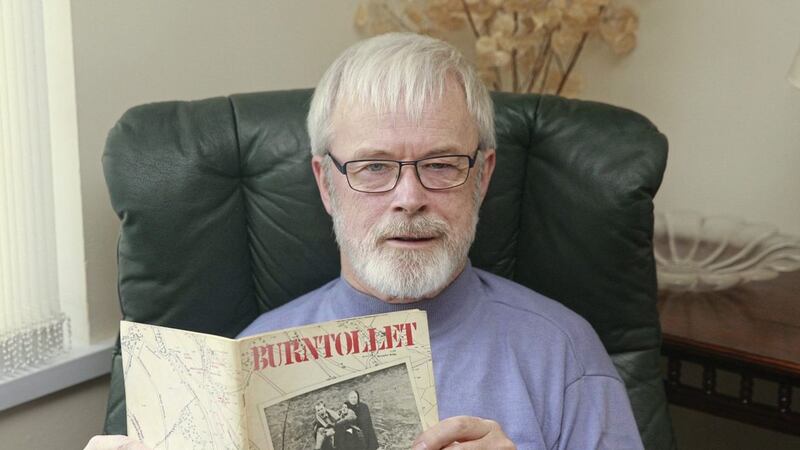 Dr Liam Andrews, holding the report of the Burntollet incident that he was initially to contribute to before witholding his account of the attack 