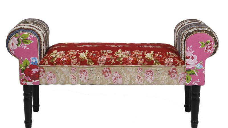 Romany patchwork love seat, &pound;285, The French Bedroom Company 
