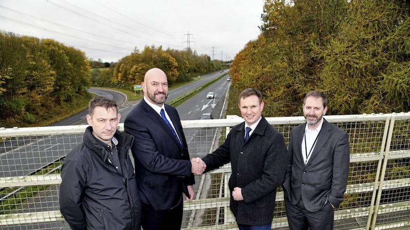 Graham&#39;s Alastair Lewis (second from right) shakes the hand of Cllr Gary McMaster at the Jock&rsquo;s Lodge junction site. Also pictured are East Riding of Yorkshire Council&#39;s principal engineer Andrew Humphrey (left) and civil engineering service manager, Richard Lewis (right). 