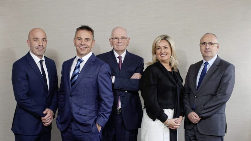 Pictured launching the new Melville Morgan company name is chairman Raymond Morgan (centre) with directors (from left) David Dunlop, Nick Berryman, Rosemary-Anne Berryman and William Morgan. 