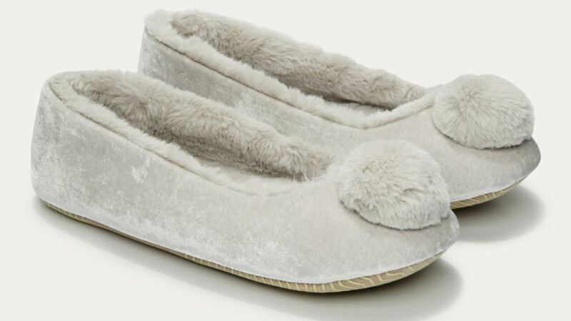 Accessorize The White Company Pom-Pom Ballet Slippers, &pound;35, available from The White Company 