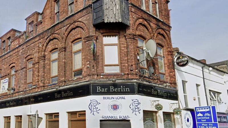 Extensive damage was caused at Bar Berlin on Belfast's Shankill Road after a gang of masked men armed with bats entered the premises on Friday evening.