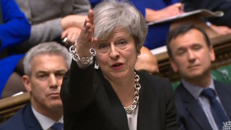 &nbsp;Theresa May speaking about the government's Brexit deal in the House of Commons.
