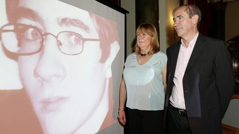 Penny Holloway and Jim Devlin, parents of Thomas Devlin. 
