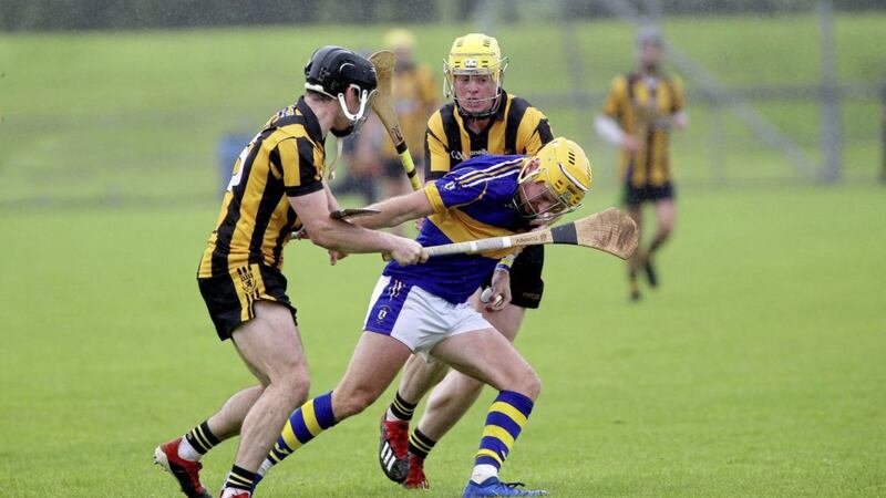 Rossa&#39;s Deaghlan Murphy in action against Ballycastle Picture: Seamus Loughran. 