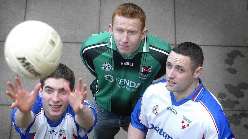 Peter Turley (right) received a Sigerson Allstar in 2006. He is pictured with Fermanagh's Kevin Gunn and Armagh's Brian Mallon