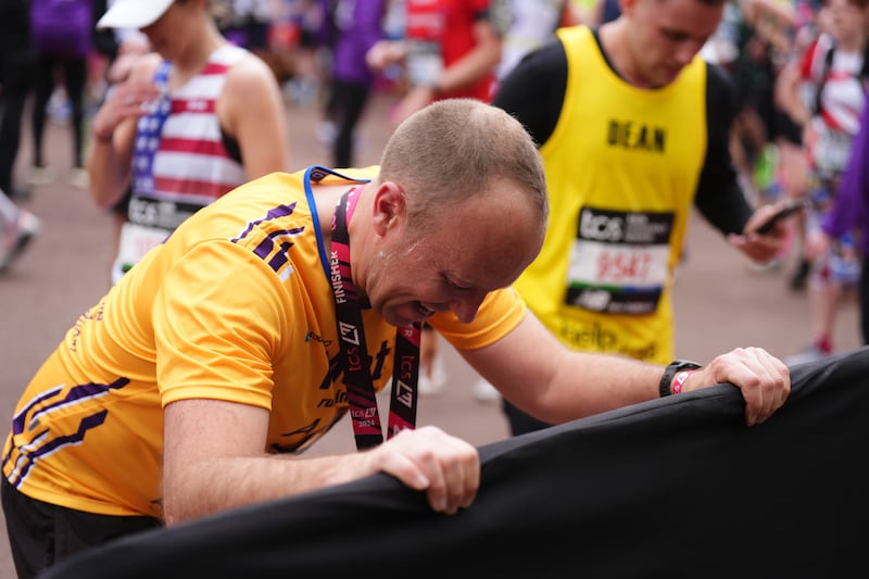 Matt Hancock, who ran for the Assisted Learning Foundation, wrote on his Instagram that he was ‘absolutely thrilled’ to have finished the marathon in under four hours