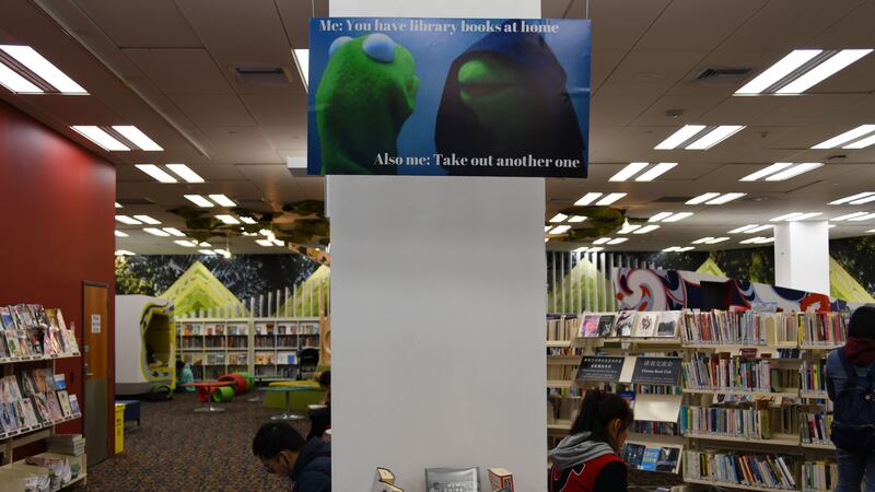 Central City Library in Auckland put up a Kermit the Frog meme poster and social media users adore the new decoration.