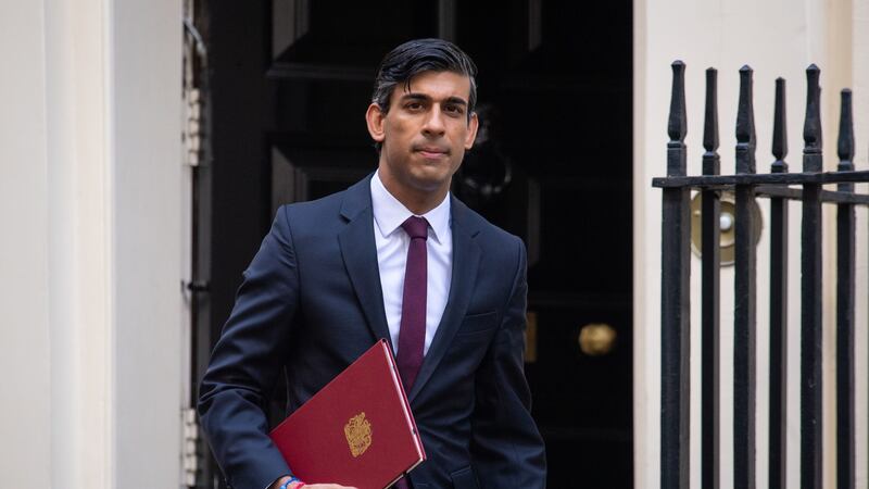 &nbsp;Chancellor of the Exchequer Rishi Sunak leaves No 11 Downing Street for the House of Commons to give MPs details of his Winter Economy Plan.