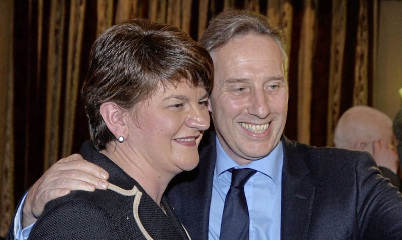 DUP leader Arlene Foster with suspended MP Ian Paisley 