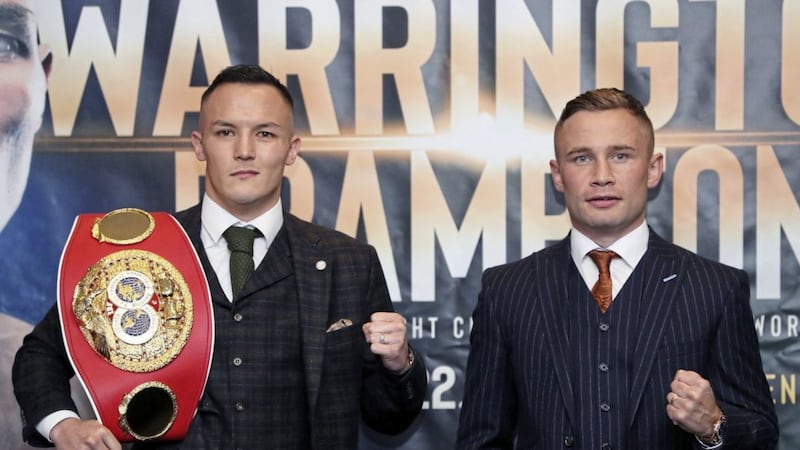 Ready to rumble. Josh Warrington (left) and Carl Frampton meet in Manchester on December 22 