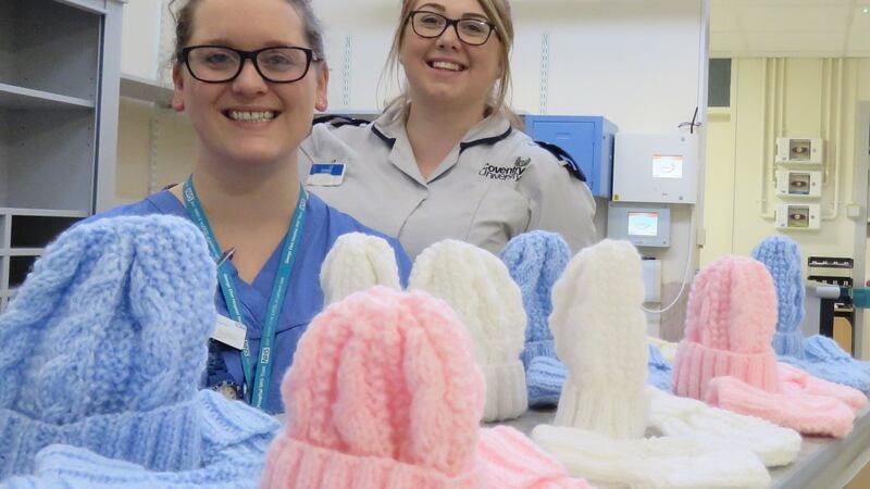 Staff at George Eliot Hospital in Nuneaton said they were “incredibly grateful” for the hats which will help prevent hypothermia in new-borns.