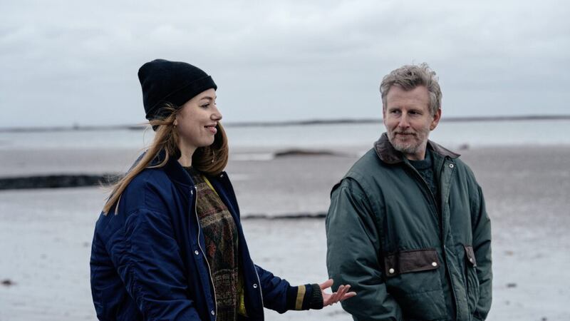 Se&aacute;na Kerslake and Patrick Kielty in Ballywalter. Picture by Helen Murray 