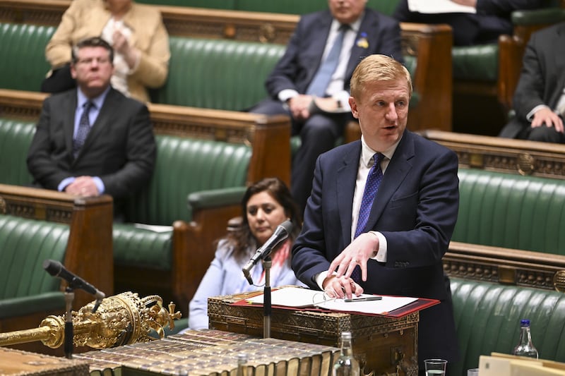 Deputy Prime Minister Oliver Dowden telling the Commons Beijing was to blame for a cyberattack on the Electoral Commission
