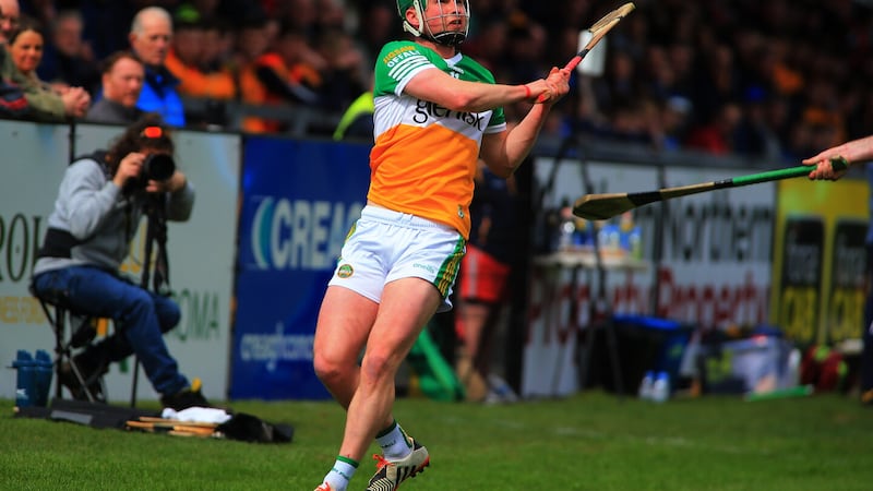 Eoghan Cahill scored 11 points in Offaly's win over Kildare Picture by Seamus Loughran