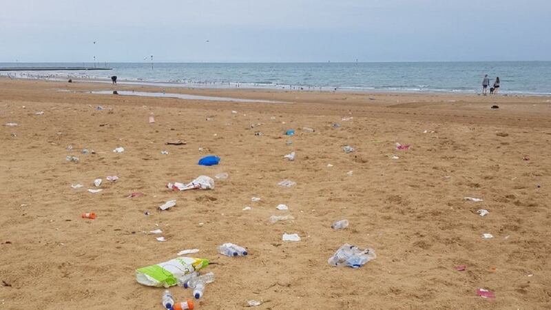 Residents of a seaside town have hit out at ‘selfish’ sun-seekers who left behind waste to be picked apart by seagulls. 