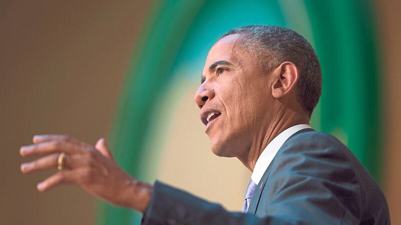&nbsp;&lsquo;CLIMATE CHANGE IS NOT A PROBLEM FOR ANOTHER GENERATION&rsquo;: US president Barack Obama <br />PICTURE: Evan Vucci/AP