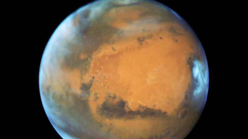 The red planet has no liquid water on its surface today.
