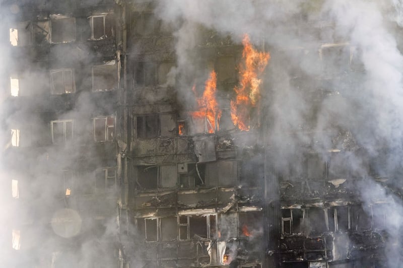 A blaze at Grenfell Tower