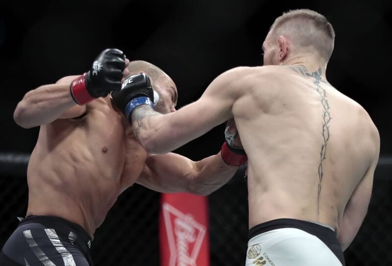 &nbsp;McGregor knocked out Eddie Alvarez in the second round with a clinical four-punch combo