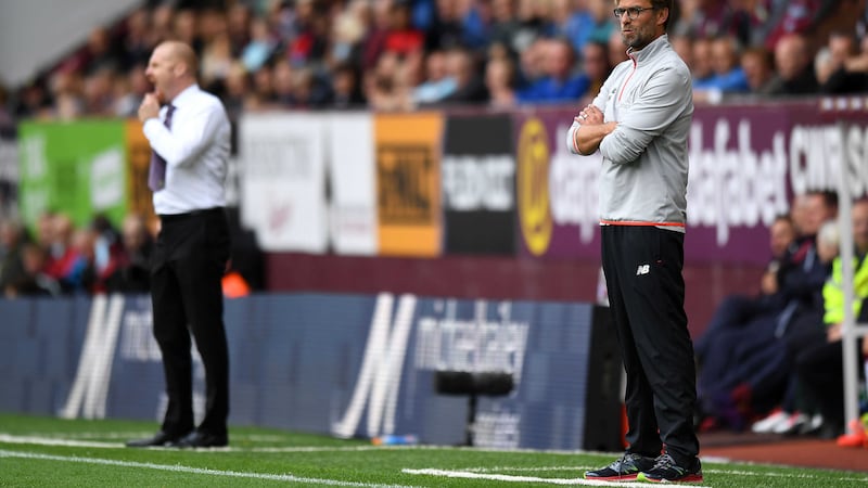 Liverpool manager Jurgen Klopp on the sidelines during last Saturday's defeat to Burnley at Turf Moor <br />Picture by PA&nbsp;