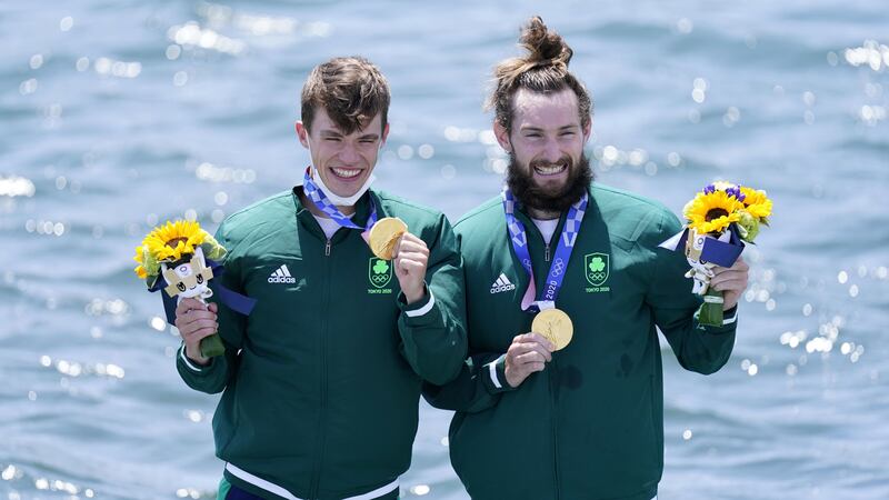 Paul O’Donovan and Fintan McCarthy landed Ireland’s first ever Olympic gold in rowing after winning the lightweight double sculls in Toyko.