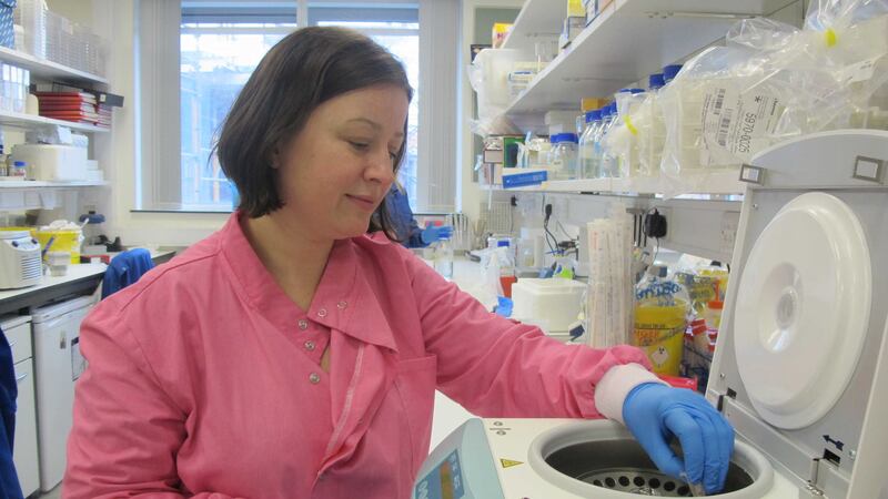 Queen's University Belfast Scientific Fellow Dr Niamh Buckley leading  scientists who have moved a step closer to being able to predict the likelihood that very early tumours will develop into full-blown breast cancer. Picture by Breast Cancer Now/Press Association&nbsp;