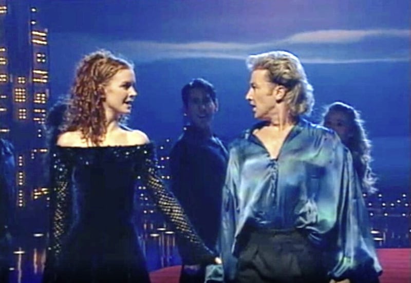 Jean Butler and Michael Flatley performing Riverdance at the 1994 Eurovision Song Contest