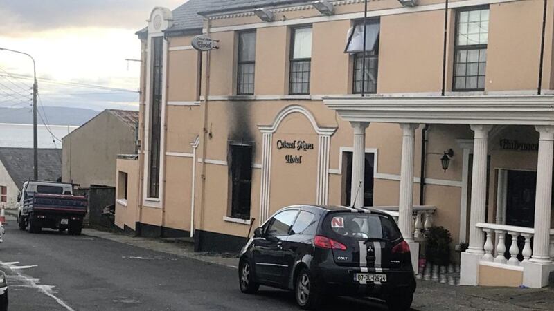 The Caiseal Mara hotel in Moville was due to accept up to 100 asylum seekers. Picture by Aoife Moore/PA Wire. 
