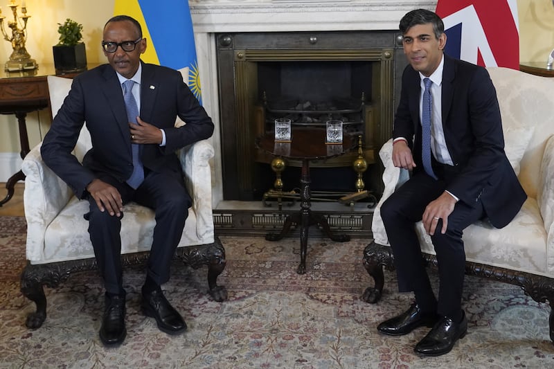 Prime Minister Rishi Sunak welcomed Rwandan President Paul Kagame to Downing Street