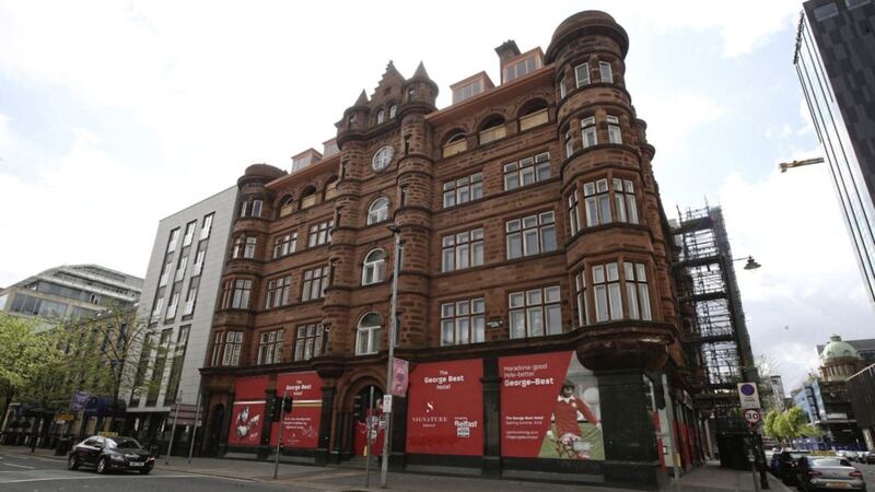 The George Best Hotel Belfast, which has been placed in administration. Picture by Hugh Russell. 