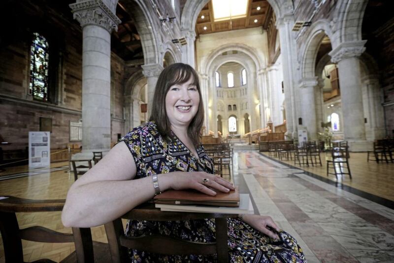 Deirdre Cartmill is the first writer-in-residence at St Anne&#39;s Cathedral in Belfast. A series of heart attacks changed the direction of her life. Picture by Hugh Russell 