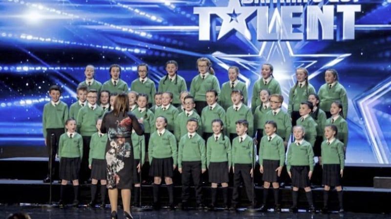 St Patrick&#39;s Junior Choir from Drumgreenagh outside Rathfriland, who are through to the Britain&#39;s Got Talent live semi-finals 