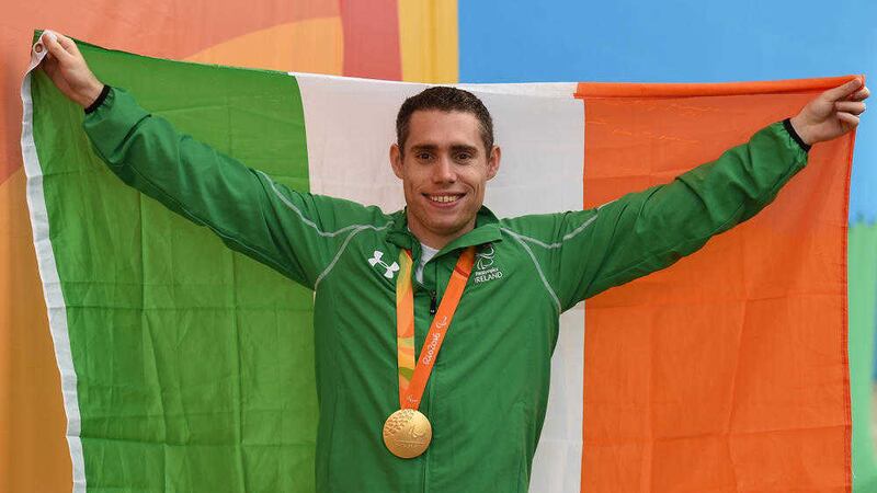 Gold medal-winning Co Derry sprinter Jason Smyth 