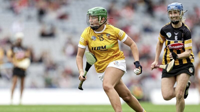 Antrim manager Elaine Dowds was pleased with how her team worked the ball to Roisin McCormick who scored two goal in their Divsion Two semi-final win over Cork 