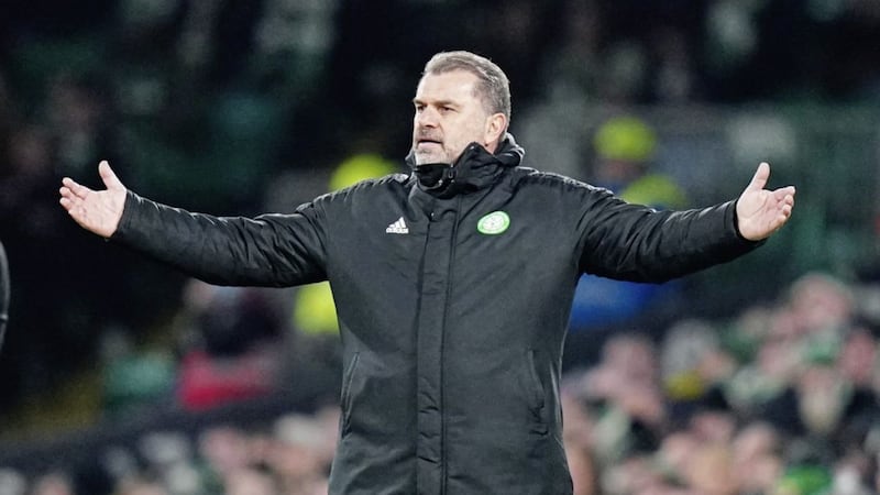 File photo dated 02-03-2022 of Celtic manager Ange Postecoglou, for whom John Hartson thought it would be &quot;impossible&quot; for Celtic to win the title ahead of the season, and believes is close to a &quot;remarkable&quot; achievement. Picture date: Wednesday March 2, 2022. Issue date: Monday March 7, 2022. 