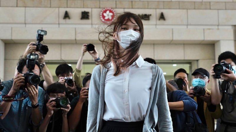 Hong Kong pro-democracy activist Agnes Chow, who moved to Canada to pursue further studies, has said she will not return to the city to meet her bail conditions (Vincent Yu/AP)