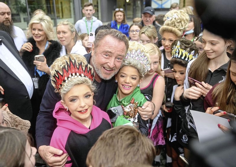 &nbsp;Michael Flatley pictured with fans. Picture by Mark Marlow<br />&nbsp;