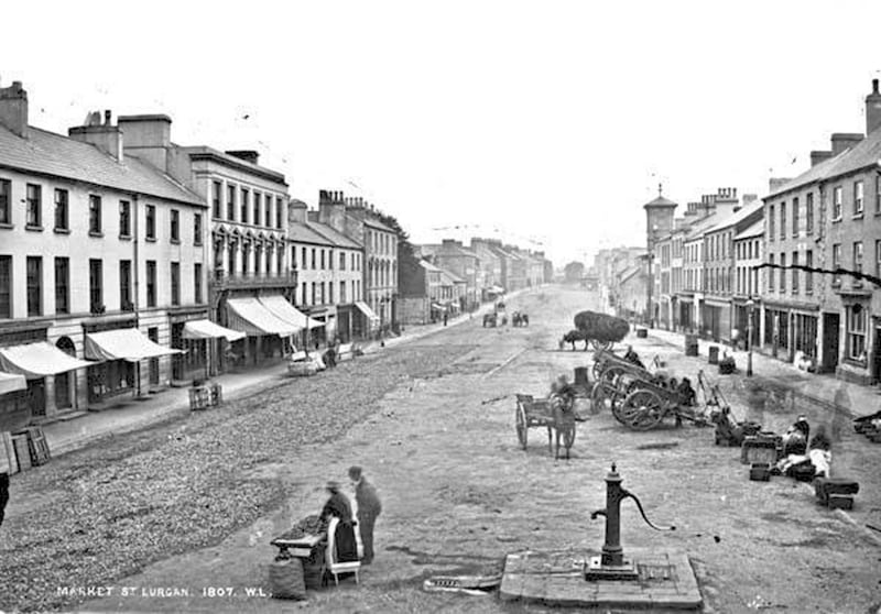 An image of Market Street in Lurgan from 1807 