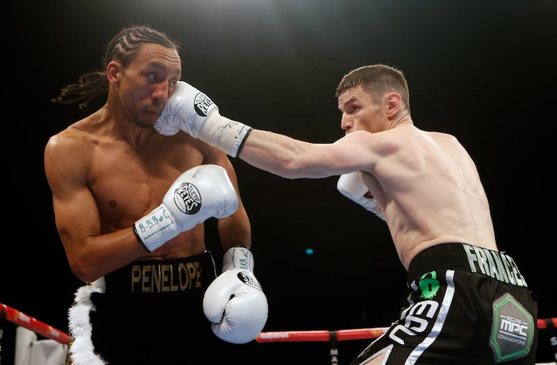 Tyrone Nurse (left) and Willie Limond during the British super-lightweight championship bout at the SSE Hydro, Glasgow