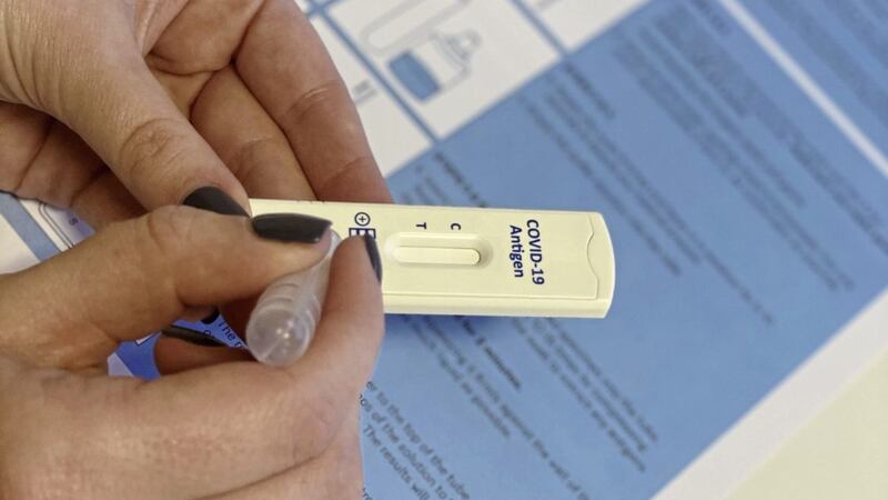 Lateral flow testing works in a similar fashion to a pregnancy test 