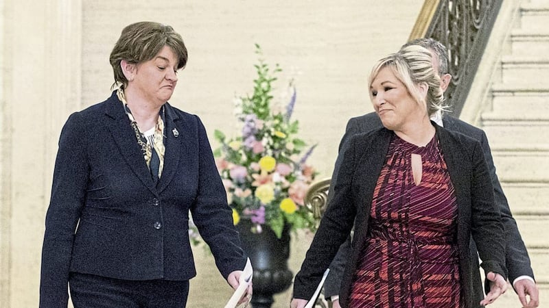 Arlene Foster and Michelle O&#39;Neill will travel to the US next week. Picture by Liam McBurney/PA Wire 