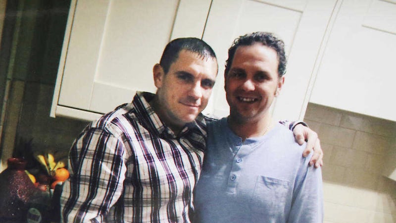 Conor McKee with his brother Tommy, pictured just days before he was murdered 
