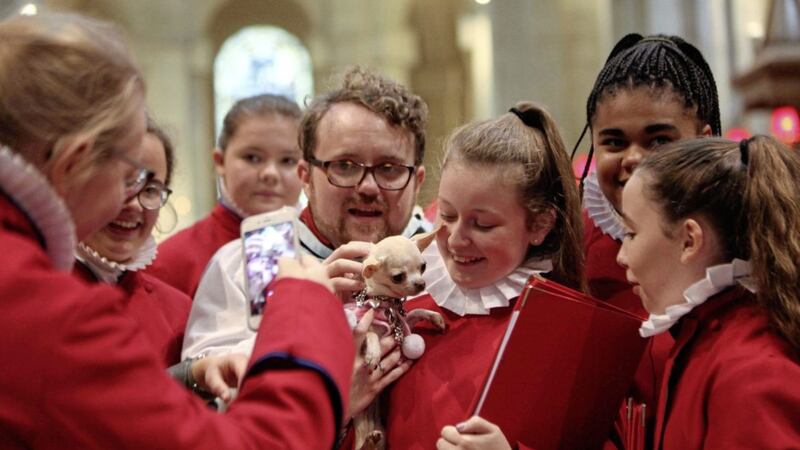 Animals were welcomed to St Anne&#39;s Cathedral for a special &#39;service of thanksgiving and blessing for our pets&#39;. Picture by Ann McManus 