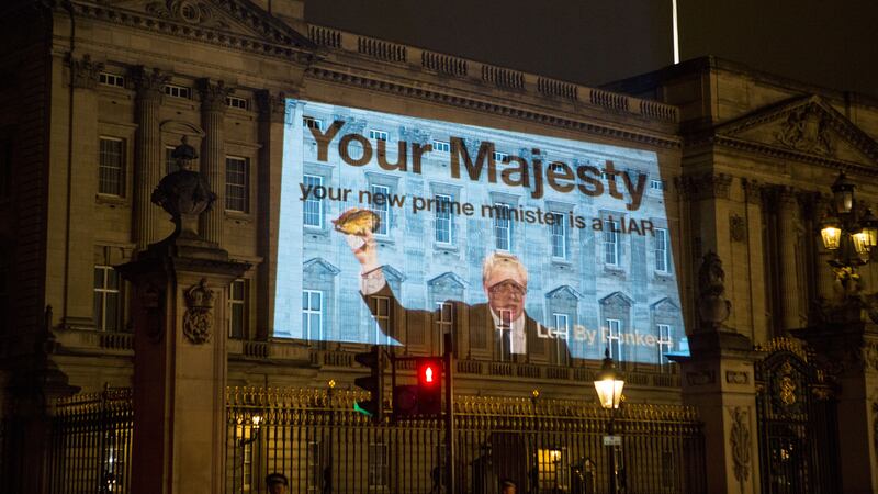 The image was accompanied by the words: ‘Your Majesty, your new prime minister is a liar’.