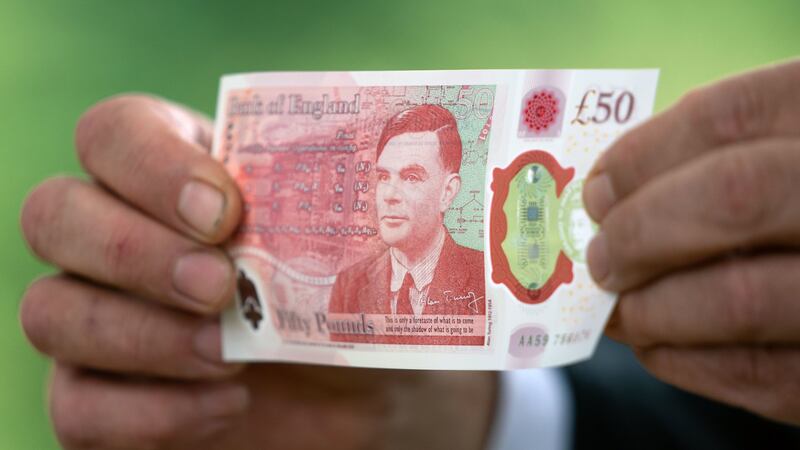 The new banknote celebrating the Bletchley Park codebreaker will start appearing in bank branches and at ATMs in the coming days and weeks.