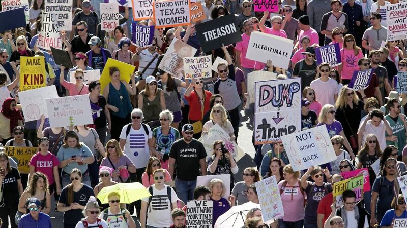 Thousands attend the Women&#39;s March on Austin, Texas joining other movements across the US to stands up for women&#39;s rights Picture by Ralph Barrera/Austin American-Statesman via AP 