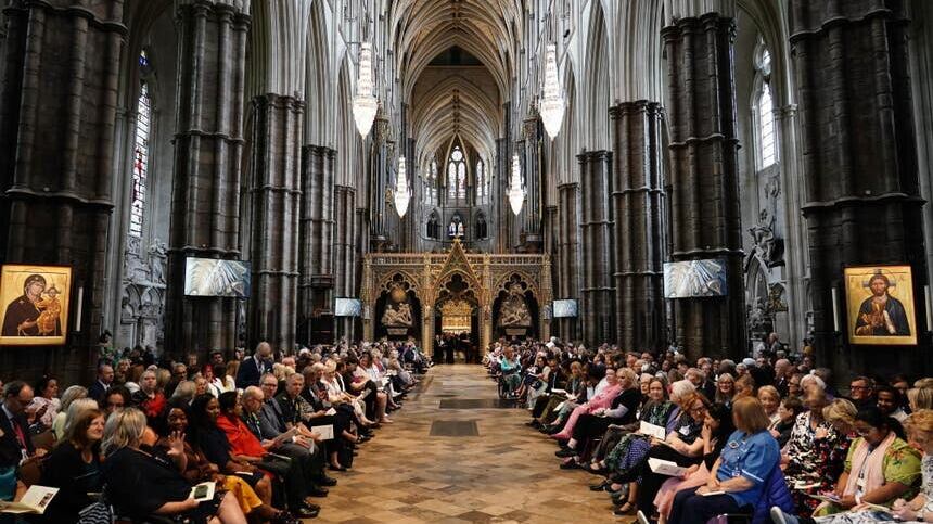 Around 1,500 guests filed into Westminster Abbey for the celebration (Jordan Pettitt/PA)